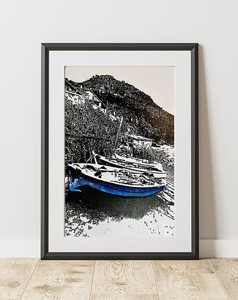 Linoryt  "Port de Valldemossa" - kolor (Majorka)