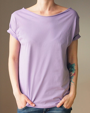 Lawendowy Oversize Bez Nadruku