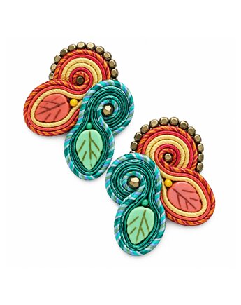 Kolczyki soutache Jesienny liść