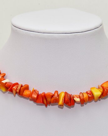 Choker Naszyjnik Koral Kamień naturalny