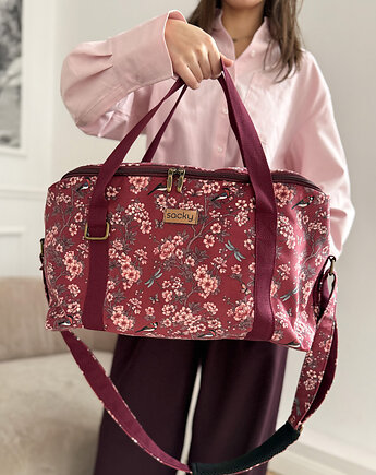 Torba welurowa podróżna sakura