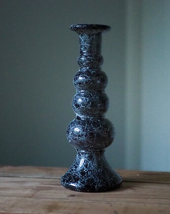 Świecznik szklany no. 11- z strukturą, 22cm