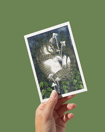 Pokrzywowy Kot - baśniowa pocztówka A6, 10,5 x 14,8 cm