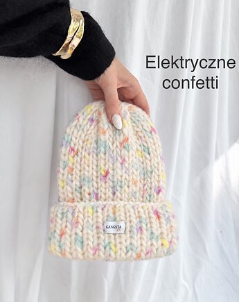 Czapka Lily 100% wełna *elektryczne confetti*