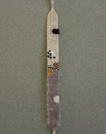 Tkana, boho bransoletka z nici na sznurku, Słońcem Tkane