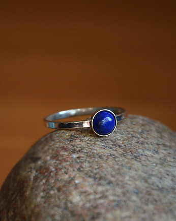 Lapis lazuli z Chile Pierścionek Srebro