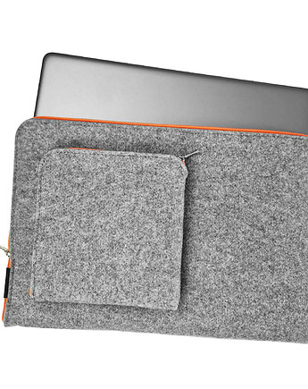 ETUI NA LAPTOPA I ZASILACZ pomarańczowy zamek
