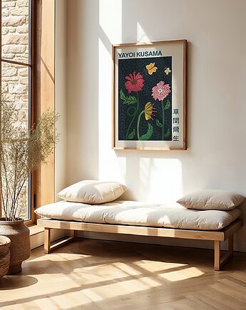 Plakat Kwiaty w świecie kropek Kusamy