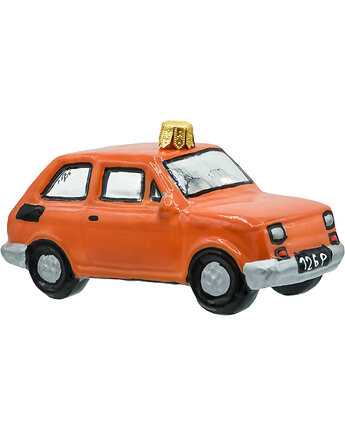 Bombka choinkowa szklana ręcznie malowana: Fiat 126p Maluch