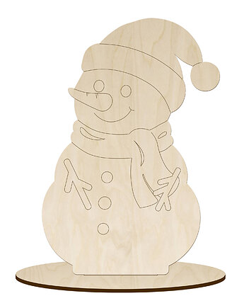 Świąteczny Bałwanek Bałwan Figurka ze Sklejki Dekoracja do Stroika Dekor, smxdsgn