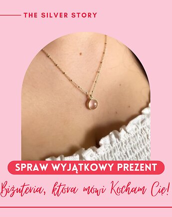 Naszyjnik z kwarcem różowym w oprawie okuciu srebro 925