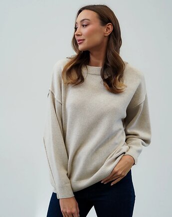 Sweter Cashmere Hug Jasny Beż