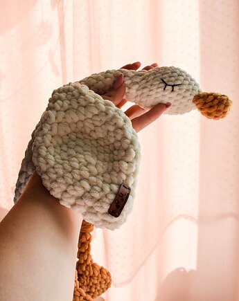 Gąska Balbinka, gęś na szydełku, przytulanka gęś, gąska, Ruda Manufaktura