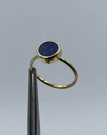 Pierścionek GEM - Lapis Lazuli pozłacany