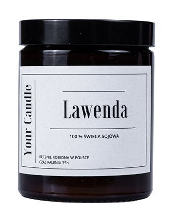 Świeca sojowa o zapachu Lawenda- 180 ml