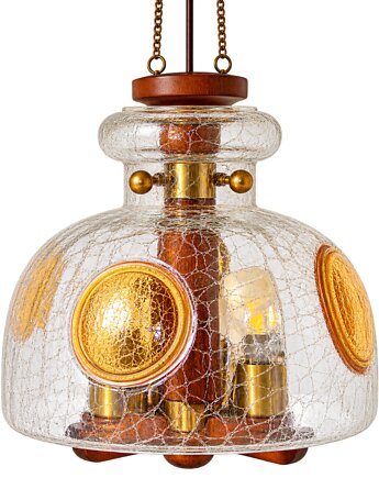 Lampa wisząca modernistyczna, lata 70.