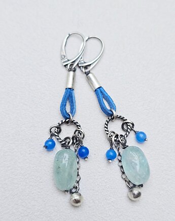 Rzemieńce Mint & Blue Srebro
