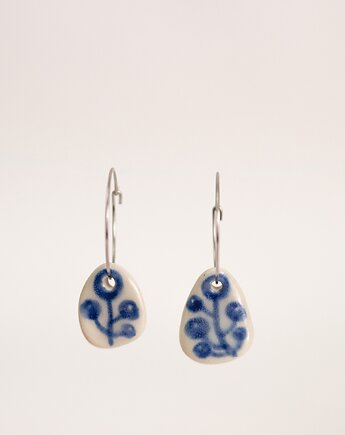 Kolczyki ceramiczne blue plant
