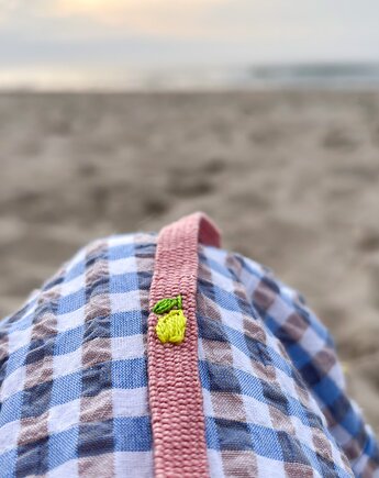 Tkana bransoletka z haftowaną cytrynką, Słońcem Tkane