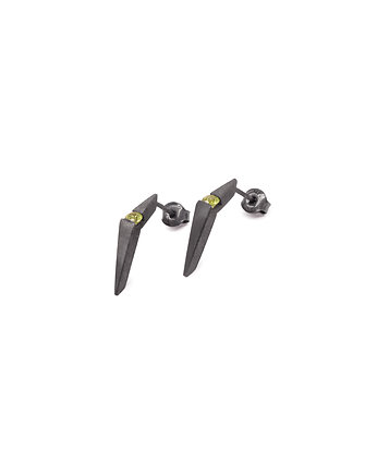 Kolczyki srebrne Geommetry GEMstone / black silver earrings