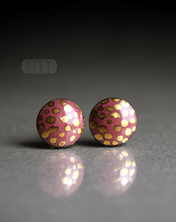 Kolczyki ceramiczne Mini Panterka 6mm/stal chirurgiczna/