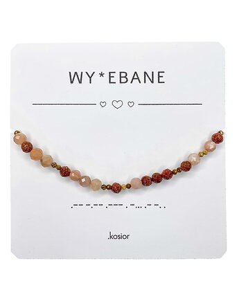 Bransoletka prezent - WYJEBANE - Kamień słoneczny, Jaspis - pozytywna energia