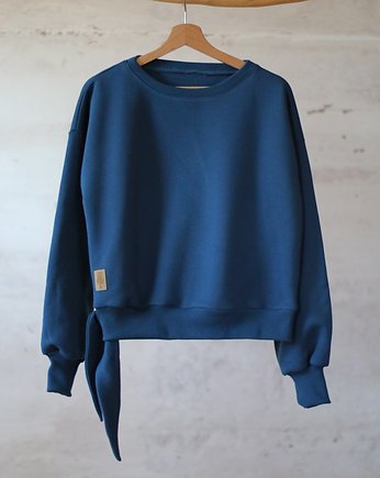 Bluza OVERSIZE DAMSKA GRANATOWY KRÓLIK Z USZAMI