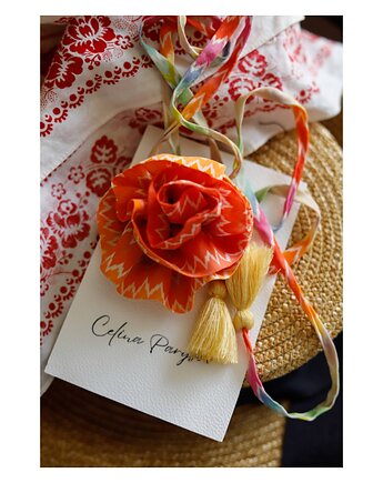 Kolorowy jedwabny choker, Celina Parysów