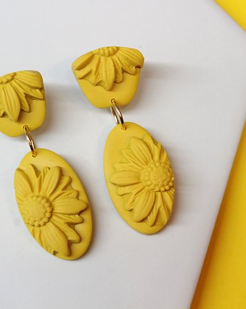 Kolczyki stokrotki z glinki polimerowej modeliny Mintique, Mintique