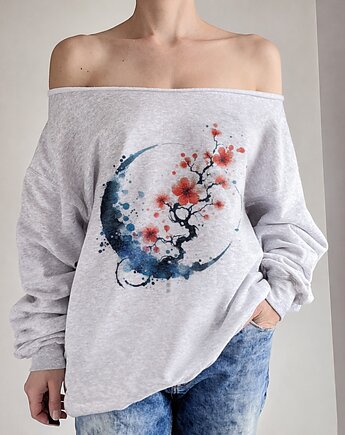 Sakura Szara bluza cięta