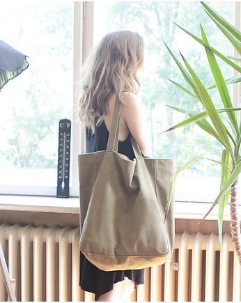Big Lazy bag torba khaki / zieleń na zamek