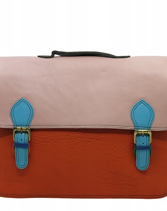 Aktówka torebka damska pojemna mieści A4 skórzana elegancka eko OLIVKA, Olivka Warsaw