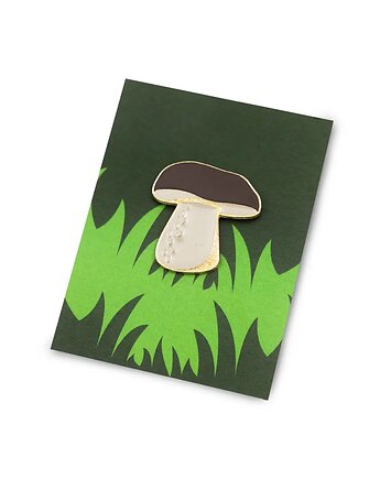 Borowik Pin ręcznie malowany Kabak