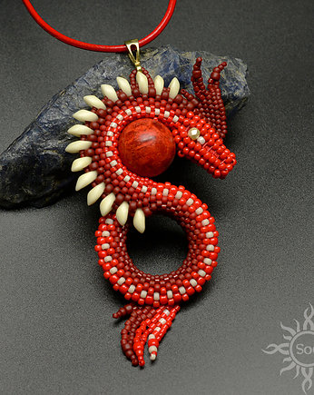 Amnirih, wisior ze smokiem, beading
