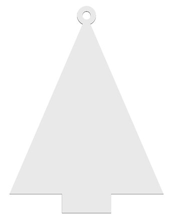 Ozdoba Choinka Bombka Biała Laminowana Drewniana z Dziurką Świąteczna DIY, smxdsgn