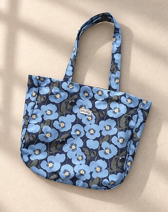 Welurowa tote bag bloom