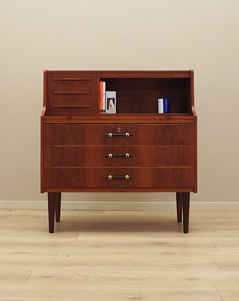 Sekretarzyk tekowy, duński design, lata 70, produkcja: Dania