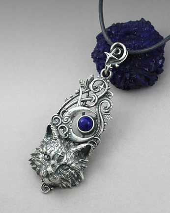 Księżycowy kot - z lapis lazuli