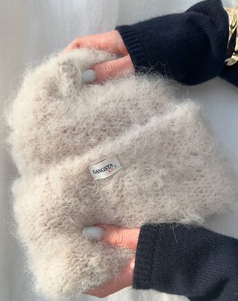 Puszysta czapka winter muse z alpaki i wełny merino