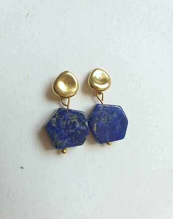 Kolczyki z lapis lazuli geometryczne