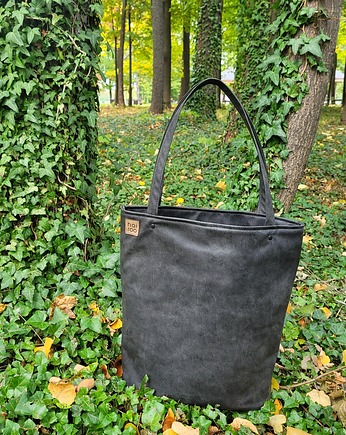 Shopper XL torba grafitowa na zamek
