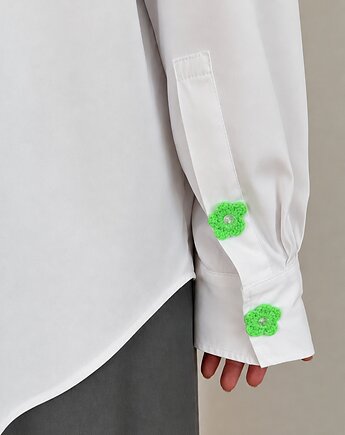 Buttoned up green: nakładki na guziki 6 szt