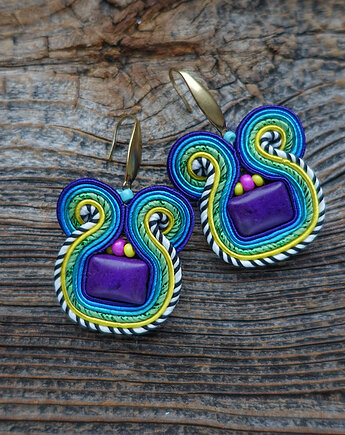 Nubi- Etniczne i kolorowe kolczyki soutache