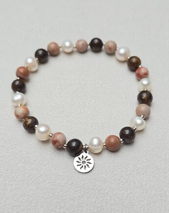 Bransoletka Elastyczna Beże w Stali, ILEA