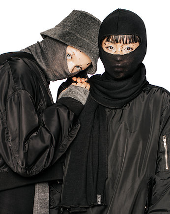 Clear balaclava / black cashmere
