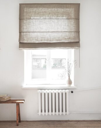 Lniana roleta rzymska rustic NATURAL LINEN