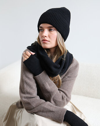 Mitenki Merino & cashmere czarne