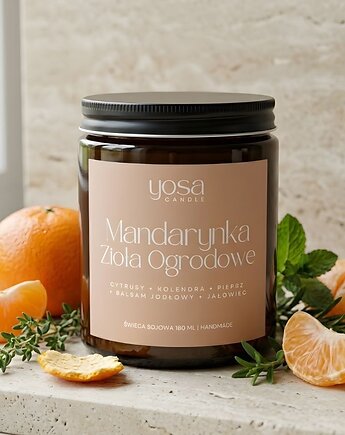 Świeca Sojowa Mandarynka Zioła Ogrodowe