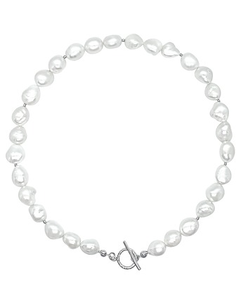 Srebrny naszyjnik choker z naturalnych pereł, IVE Jewelry