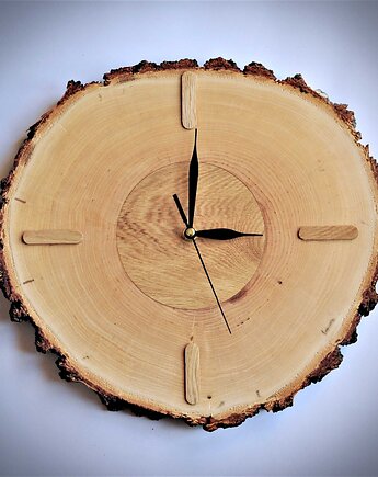 Drewniany zegar plaster brzoza duży v2, Drewniane dodatki